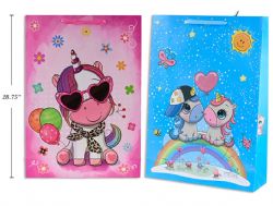 SAC CADEAU JUMBO - LICORNES AMUSANTES ASST